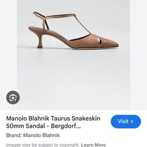 Manolo Blahnik Taurus Snakeskin size 7
